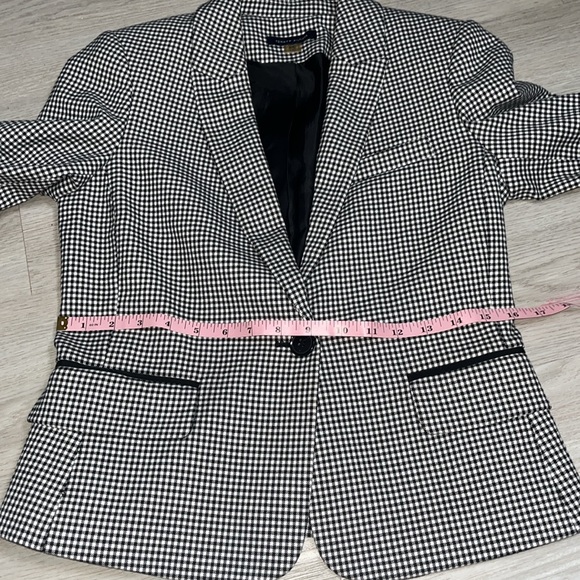 Tommy Hilfiger Black & White Checkered Blazer 0 - Picture 7 of 11